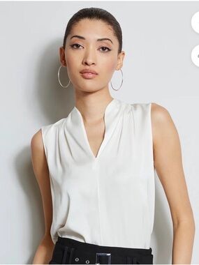 Elie Tahari Judith Blouse in Soft Cream
